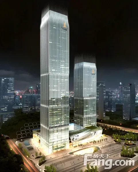 麒麟商务大厦电梯口精装修带办公用具7加1格局视